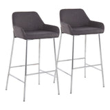 Daniella - Contemporary Fixed Height Bar Stool (Set of 2) - Furniture Home Direct