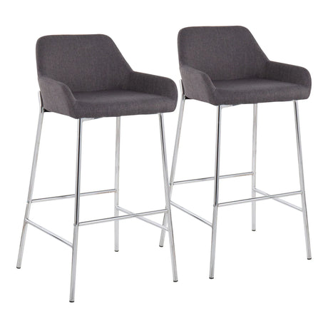 Daniella - Contemporary Fixed Height Bar Stool (Set of 2) - Furniture Home Direct