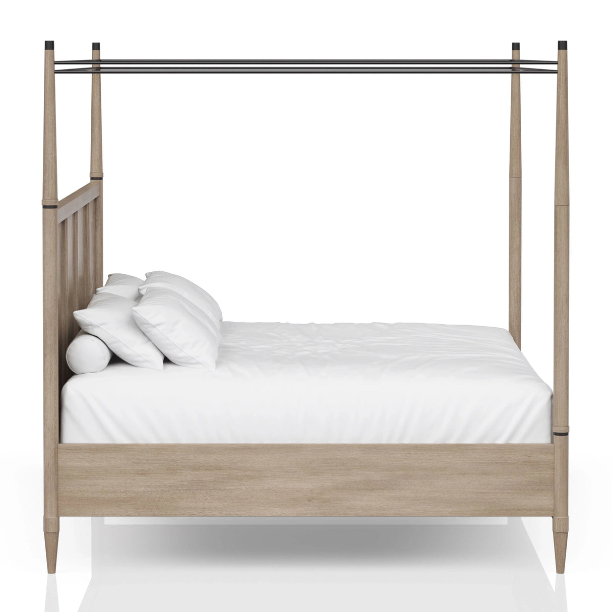 Transitional Styling Canopy Bed - Furniture Home Direct