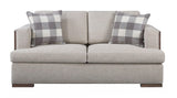 Niamey - Loveseat With 2 Toss Pillows - Walnut - Furniture Home Direct