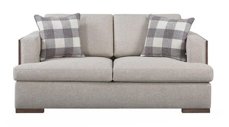 Niamey - Loveseat With 2 Toss Pillows - Walnut - Furniture Home Direct
