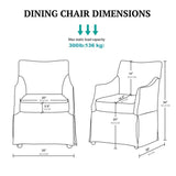 London - Upholstered Skirted Dining Arm Chair - Furniture Home Direct