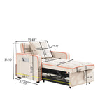 Modern Velvet 3 In 1 Sofa Bed Chair, Adjustable Recliner - Furniture Home Direct