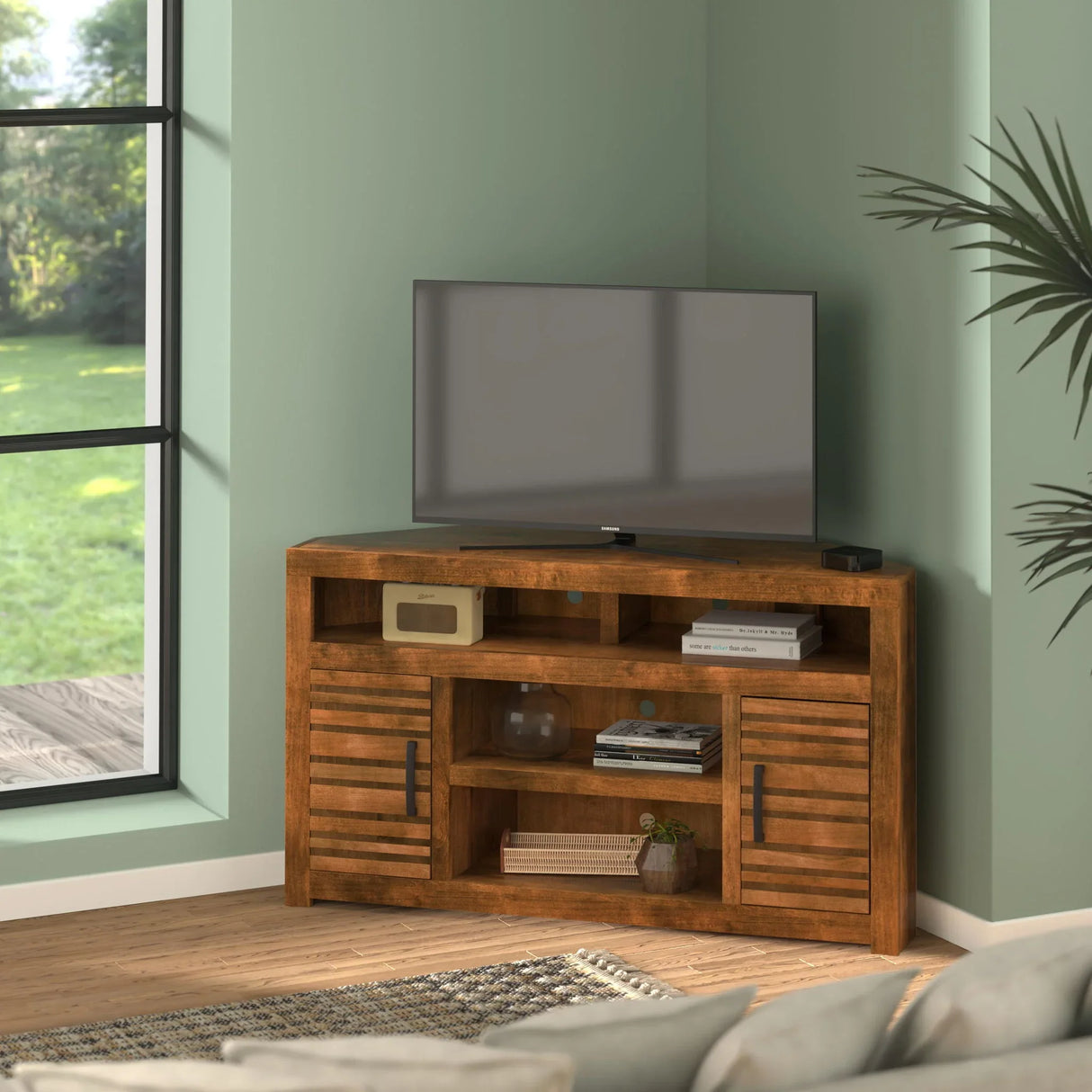 Sausalito - Corner TV Console - Brown - Furniture Home Direct