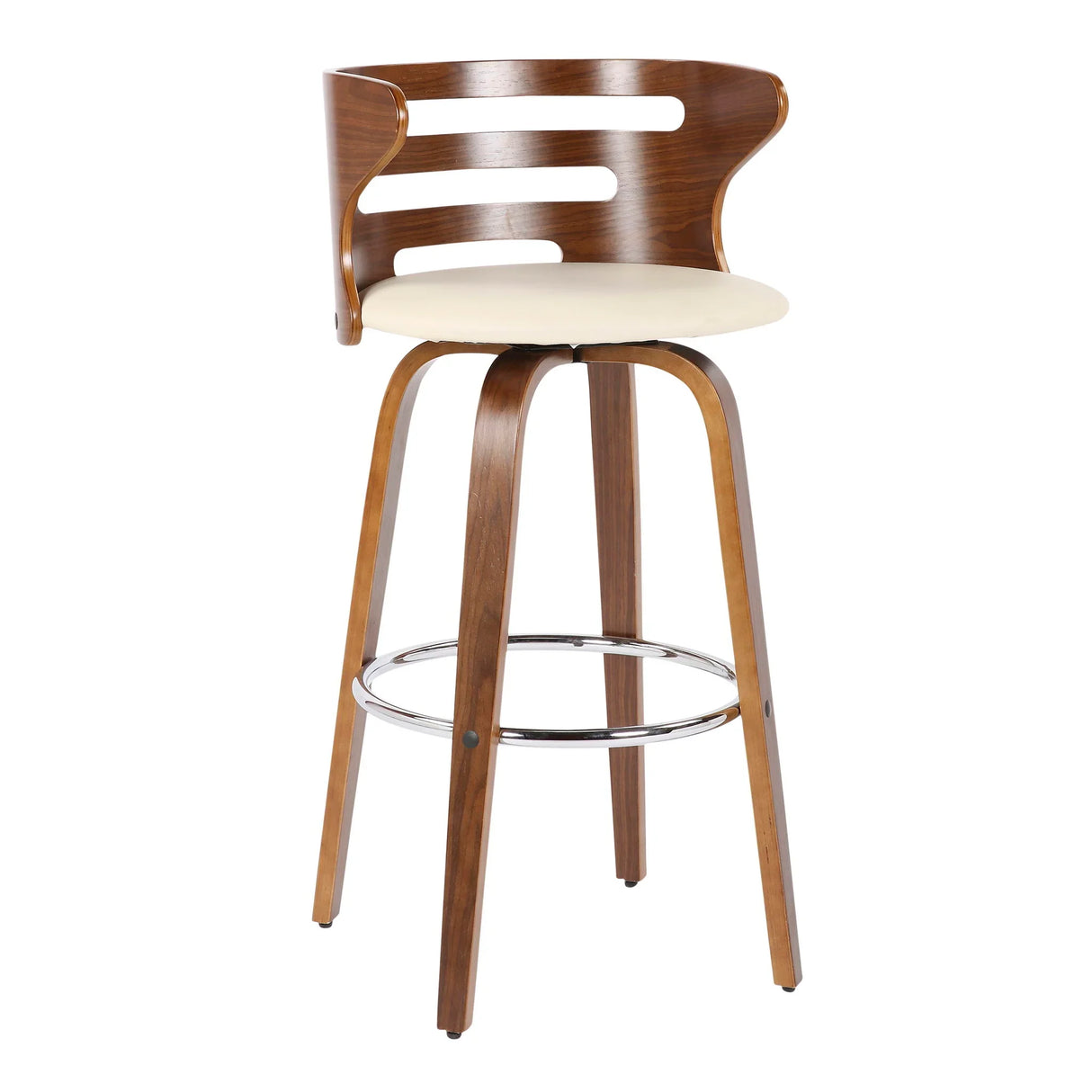 Cosini - Mid Century Modern Fixed Height Barstool With Swivel (Set of 2) - Furniture Home Direct