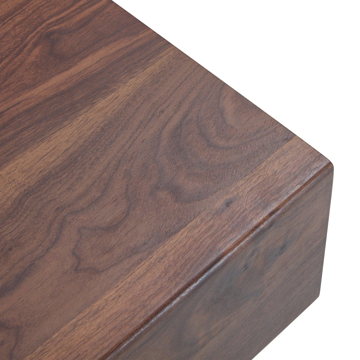 Coffee Table Solid Wood Long Rectangular Dark Walnut - Furniture Home Direct
