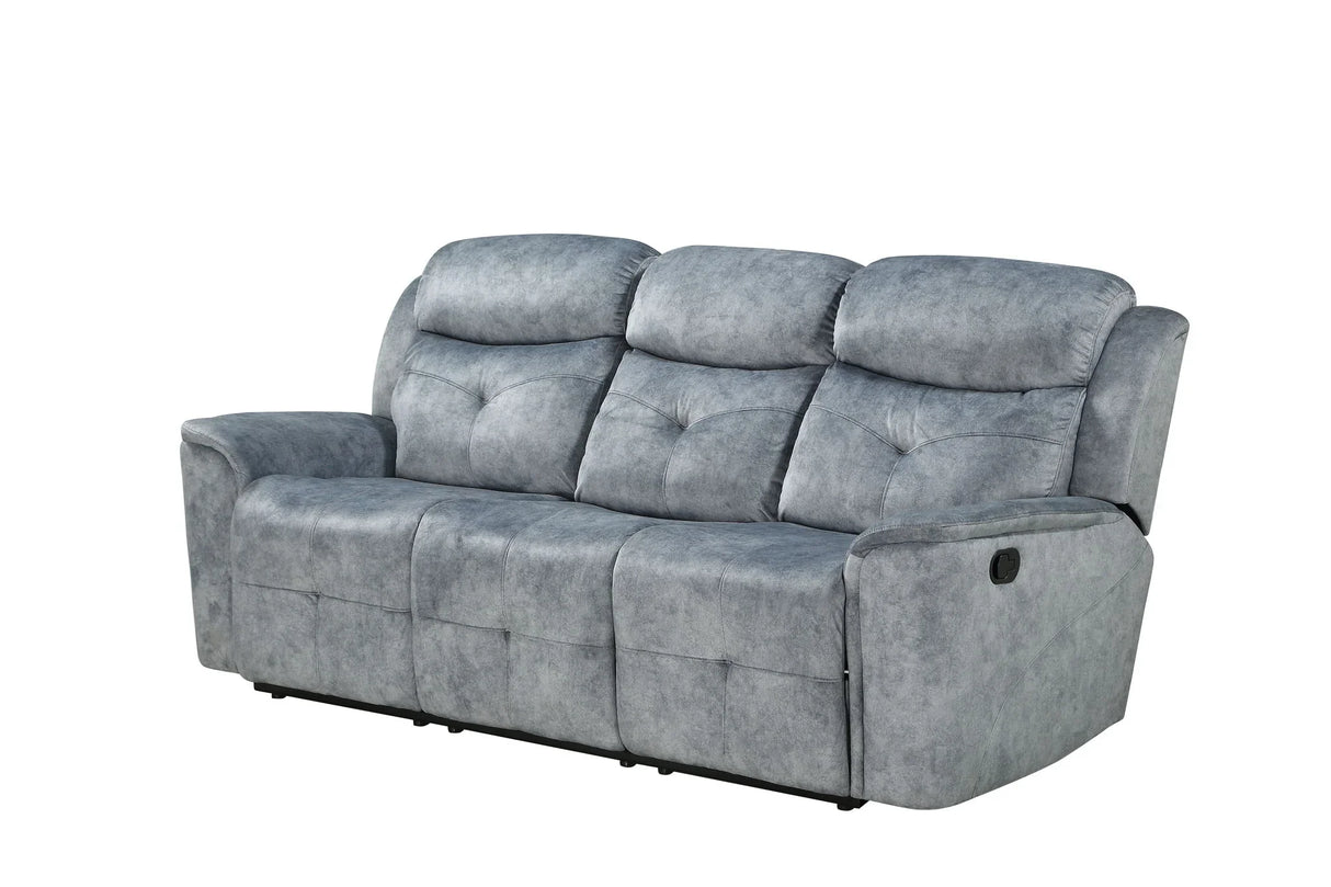 Mariana - Manual Recliner Sofa - Silver Gray - Furniture Home Direct