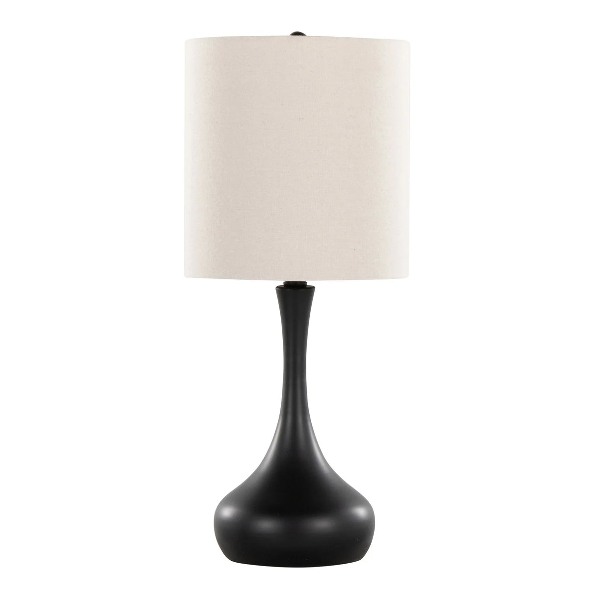 Genie - Contemporary Table Lamp (Set of 2) - Matte Black / Oatmeal - Furniture Home Direct