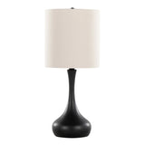 Genie - Contemporary Table Lamp (Set of 2) - Matte Black / Oatmeal - Furniture Home Direct