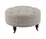 Upendo - Pattern Ottoman With Casters - Multi - Furniture Home Direct
