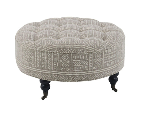 Upendo - Pattern Ottoman With Casters - Multi - Furniture Home Direct