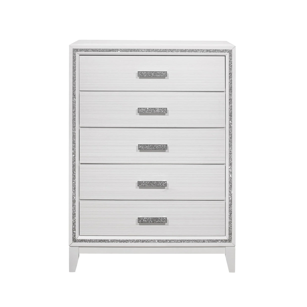 Almera - Glitter Chest - White - Furniture Home Direct