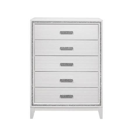 Almera - Glitter Chest - White - Furniture Home Direct