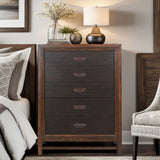 Branson - 5 Drawer Chest, Two Tone - Brown - Furniture Home Direct