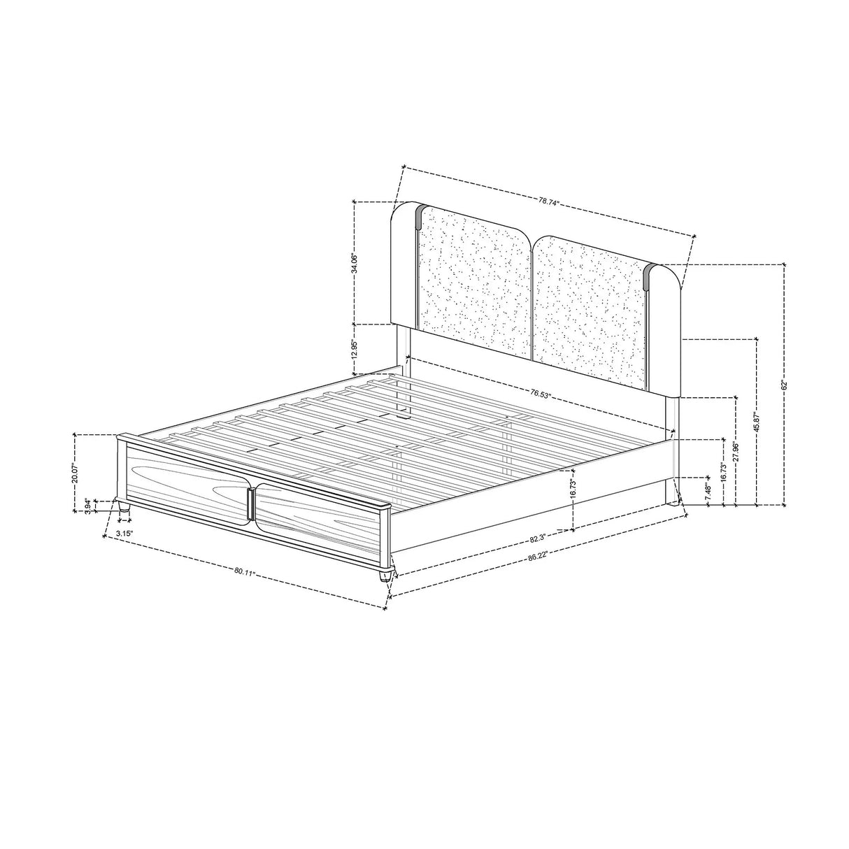 Brenda - 5 Piece Bedroom Set With LED Lighting - Furniture Home Direct