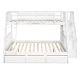Bunk Bed With Drawers, Ladder And Storage Staircase - Furniture Home Direct