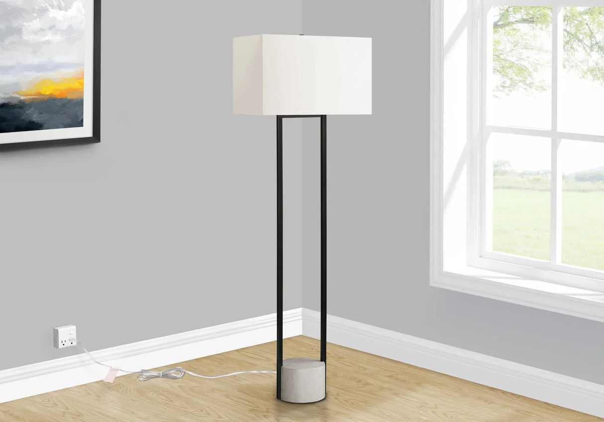 Lighting, Floor Lamp, Contemporary - Black / Beige - Furniture Home Direct