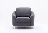 Yuina Gray Linen 3 Pieces Living Room Set - Furniture Home Direct