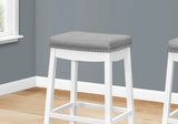 Comfortable Bar Stool, Bar Height, Saddle Seat, Transitional (Set of 2) - Furniture Home Direct
