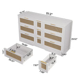 Elegant Rattan Locker With 9 Drawers, Metal Handles - Furniture Home Direct