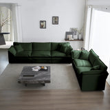 2 Pc Chenille Living Room Set - Green - Furniture Home Direct