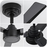 Ceiling Fan Without Light, 3 Blades Farmhouse Ceiling Fan With Remote Control 6-Speed Reversible Dc Motor For Living Room, Bedroom, Kitche - Furniture Home Direct