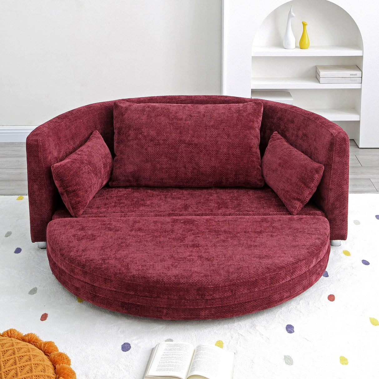 Multi-Functional Foldable Sleeper Sofa Bed, Floor Sofa Chair Bed, Circular Adjustable Futon Sitting And Sleeping Sofa - Furniture Home Direct
