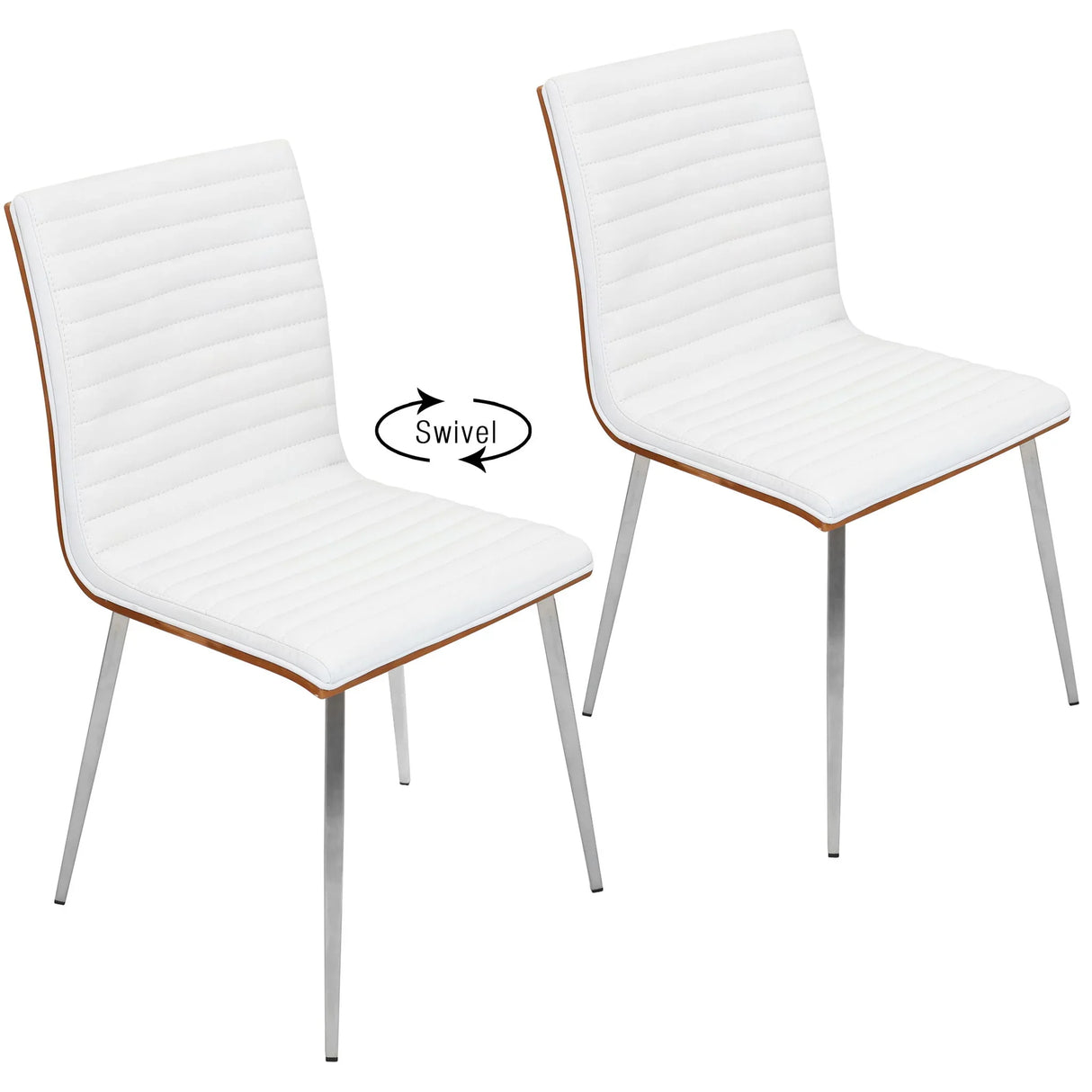 Mason - Contemporary Dining Chair (Set of 2) With Swivel - Furniture Home Direct