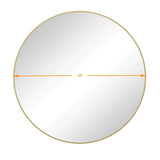 Wall Circular Mirror Metal Framed Mirror Round Vanity Mirror Dressing Mirror, For Bathroom, Living Room, Bedroom Wall Decor - Furniture Home Direct