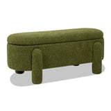 Hugo - Oval Fully Upholstered Storage Bench - Furniture Home Direct