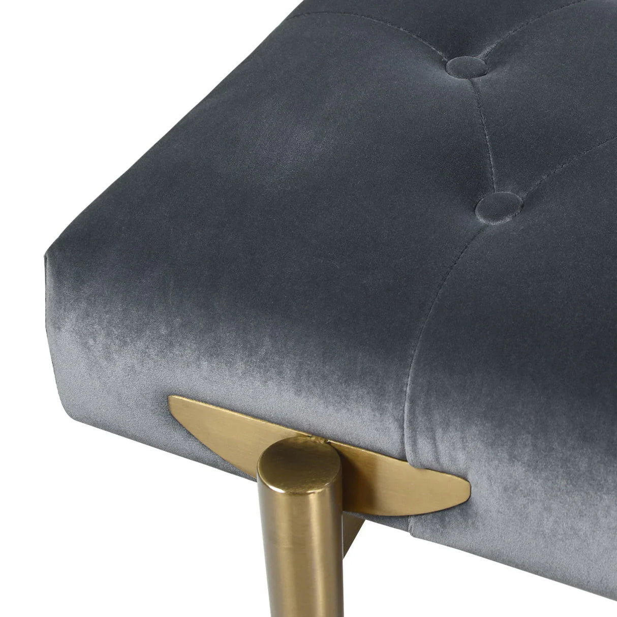 Aria - Upholstered Gold Accent Bench - Furniture Home Direct