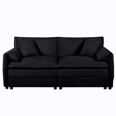 Modern Oversized Chenille Loveseat Sofa With Deep Seat And Diy Combination - Furniture Home Direct
