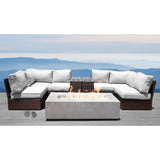 4 Person Rattan Wicker Seating Group With Cushions - Espresso - Furniture Home Direct