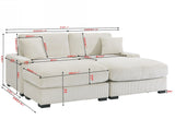 4 Seater Oversized Sectional Sofa With 2 Ottoman And 2 Pillows - Furniture Home Direct