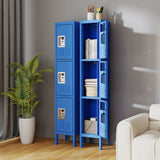 Lockers For Employees With 3 Door Storage Locker Durable For Gym, School, Office - Blue