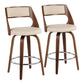 Cecina - Mid-Century Modern Fixed Height Counter Stool With Swivel And Round Footrest (Set of 2) - Furniture Home Direct