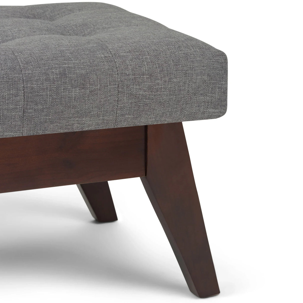 Draper - Upholstered Mid Century Tufted Ottoman Bench - Furniture Home Direct