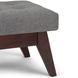 Draper - Upholstered Mid Century Tufted Ottoman Bench - Furniture Home Direct