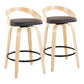 Grotto - Mid-Century Modern Fixed Height Counter Stool Swivel &h Round Footrest - Furniture Home Direct