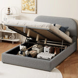 Upholstered Platform Bed With Hydraulic Storage System - Furniture Home Direct