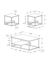 Table Set, Coffee, End, Side, Accent, Living Room, Contemporary & Modern (Set of 3) - Furniture Home Direct