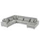 Oversized Sectional Sofa U - Shaped Sofa Couch Modern Sofa Upholstered In Soft Corduroy With A Chaise Lounge For Living Room - Furniture Home Direct