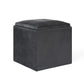 Rockwood - Upholstered Cube Storage Ottoman With Tray - Furniture Home Direct
