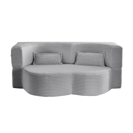 Floor Convertible Sleeper Sofa Bed With 2 Pillows - Furniture Home Direct
