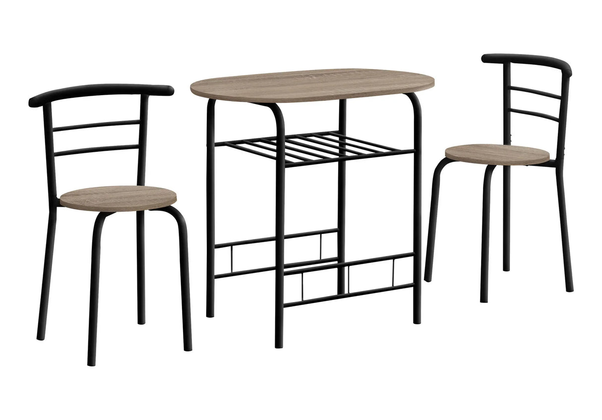 3 Pieces Dining Table Set, Small, Contemporary & Modern - Furniture Home Direct
