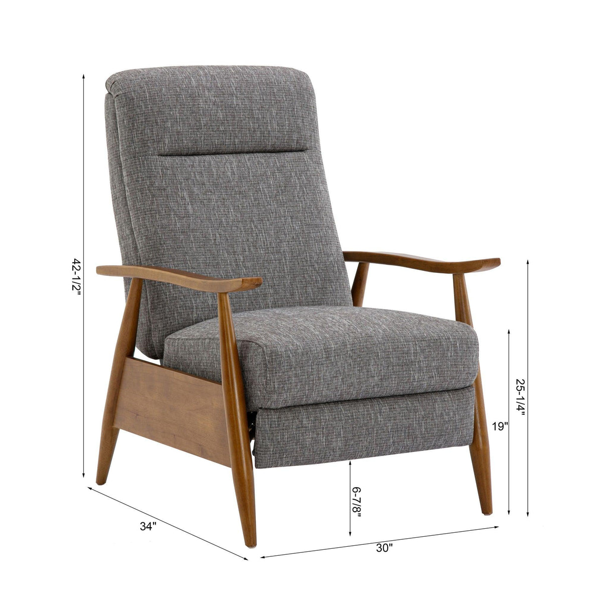 Vaughn - Push Back Recliner With Solid Hardwood Legs - Furniture Home Direct