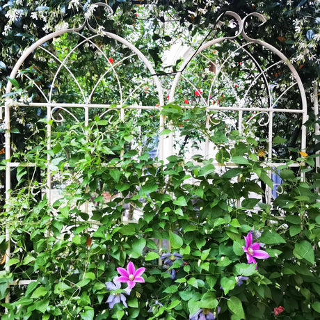 Metal Garden Rustproof Trellis For Climbing Plants Outdoor Flower Support - Furniture Home Direct