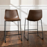 Industrial Counter Stools (Set of 2) - Furniture Home Direct