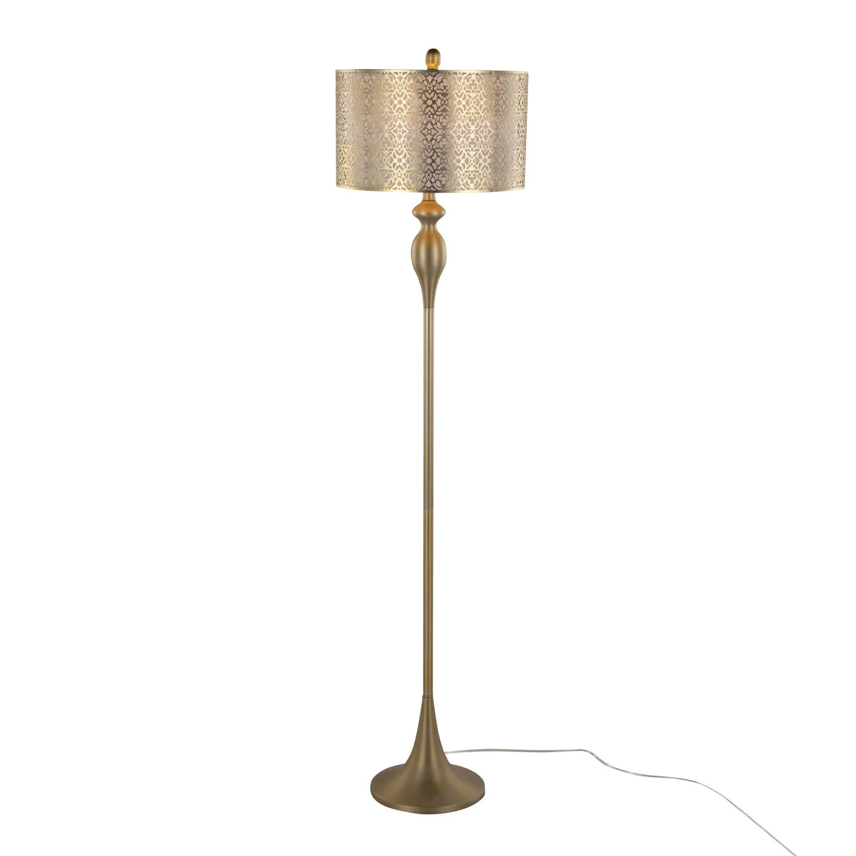 Ashland - Contemporary Floor Lamp Laser Cut - Furniture Home Direct
