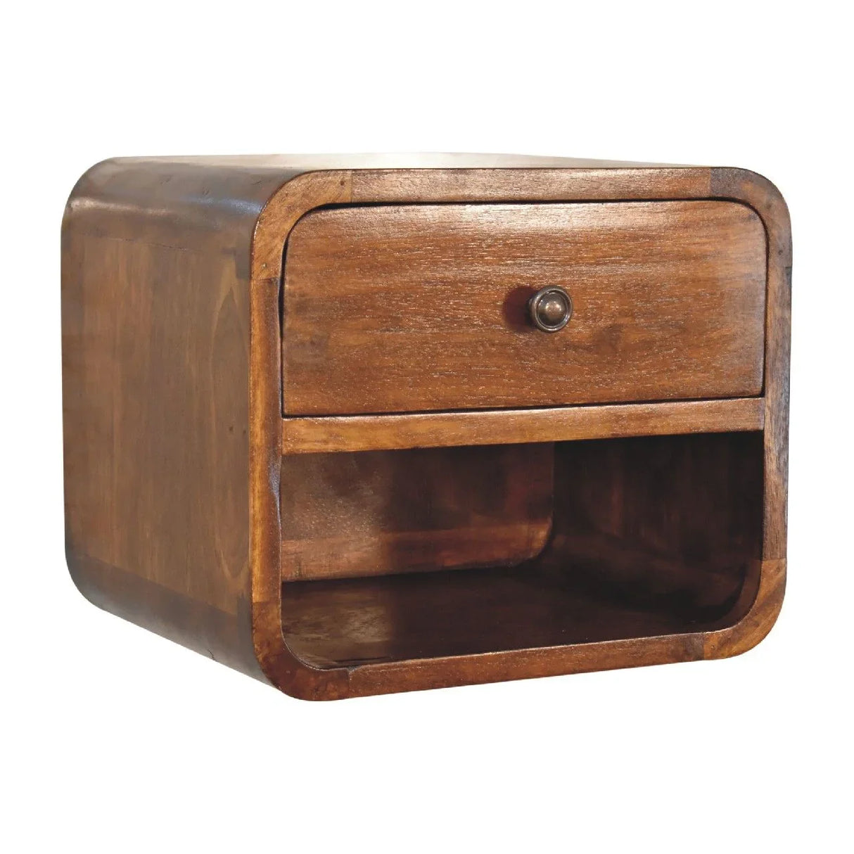 Curve Upper Slot Floating Nightstand - Furniture Home Direct